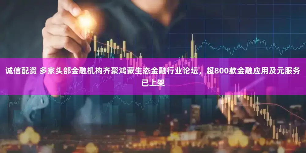 诚信配资 多家头部金融机构齐聚鸿蒙生态金融行业论坛，超800款金融应用及元服务已上架